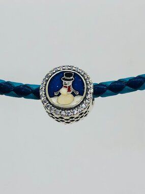 ✨✨Pandora Winchester Snowman bead charm Exclusive Bead Charm S925 Sterling Silve